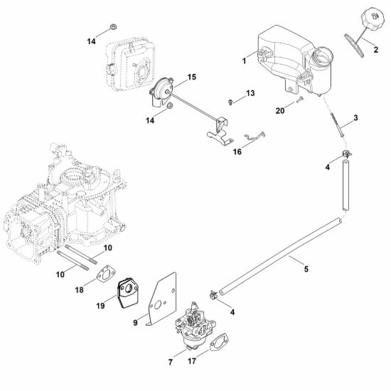Picture of G - Carburatore, condotto carburante HD675 (HD675-3014)